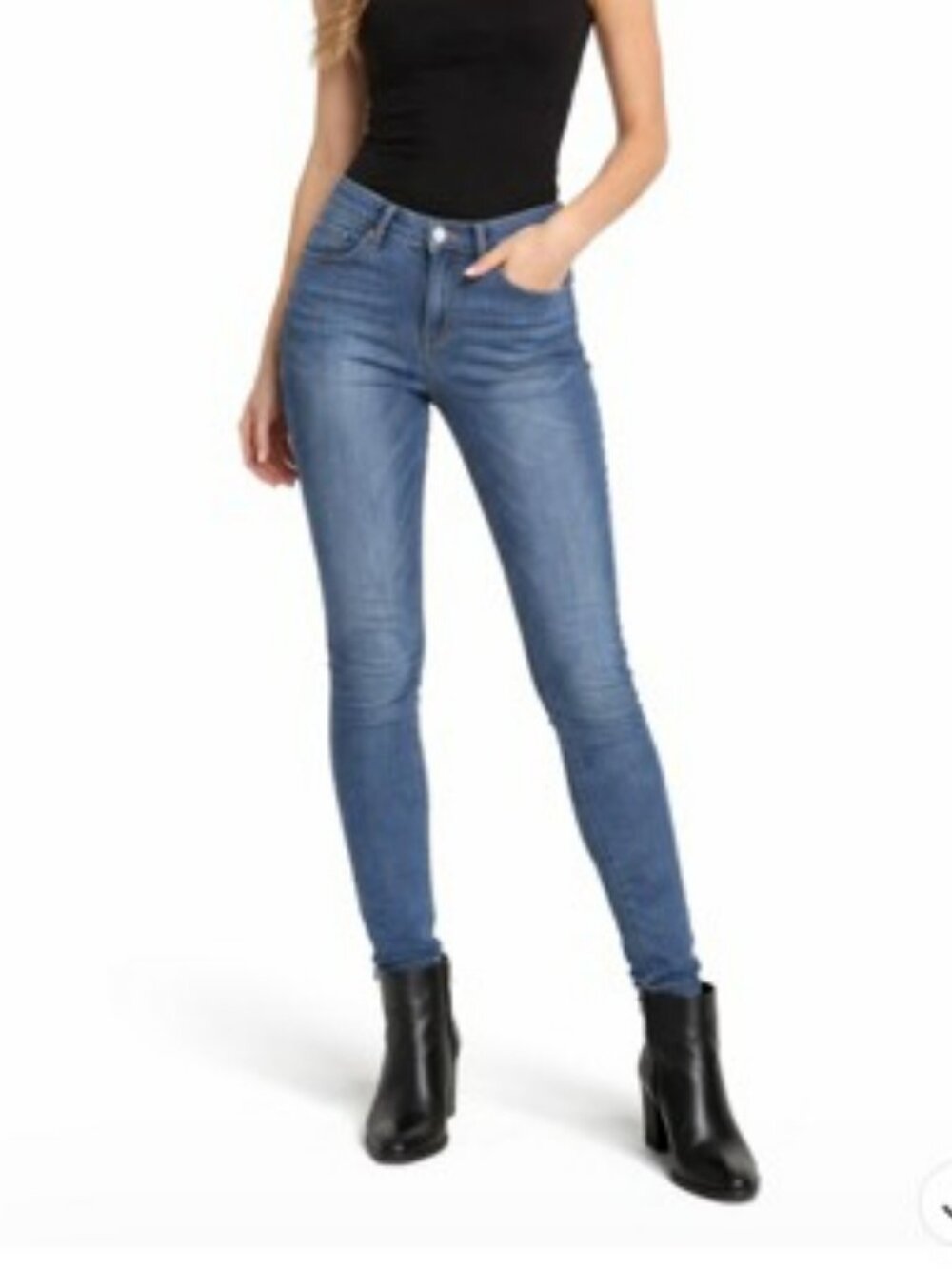 Rock & Republic Women's Skinny Jeans Size 4 Blue Denim Stretchy Mid Rise Casual